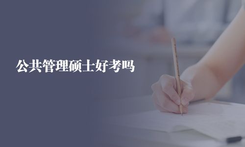 公共管理硕士好考吗