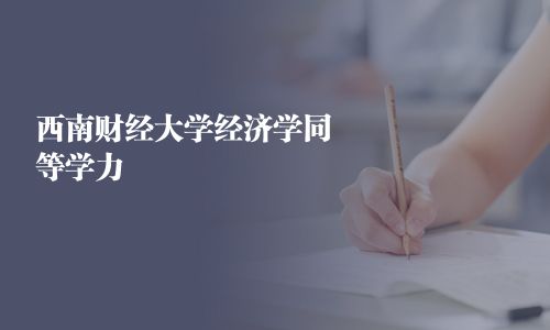 西南财经大学经济学同等学力