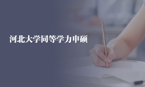 河北大学同等学力申硕