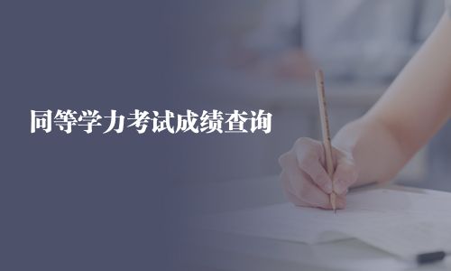 同等学力考试成绩查询