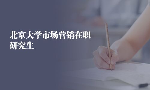 北京大学市场营销在职研究生