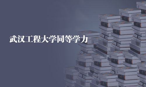 武汉工程大学同等学力
