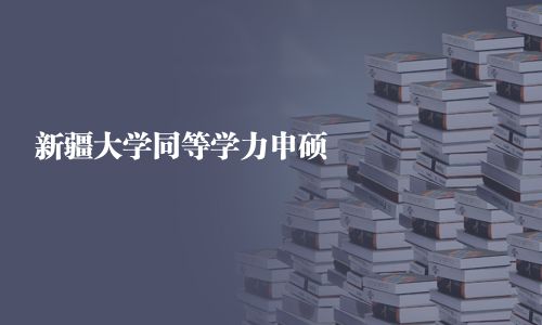 新疆大学同等学力申硕