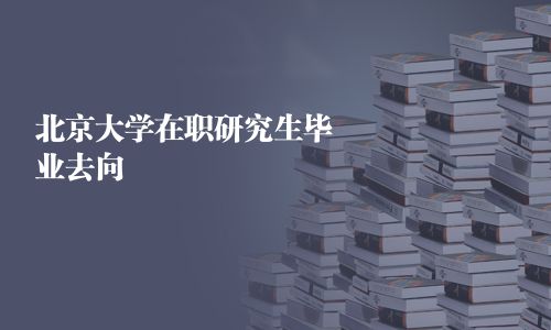 北京大学在职研究生毕业去向