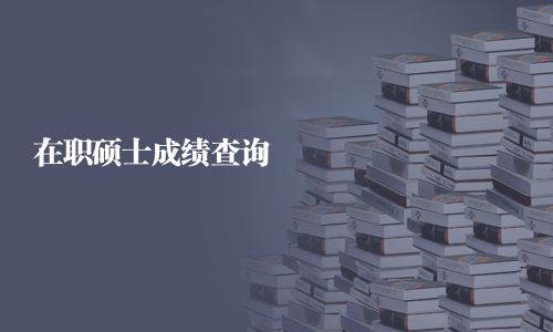 在职硕士成绩查询