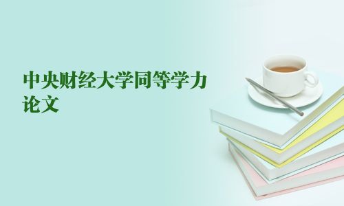 中央财经大学同等学力论文