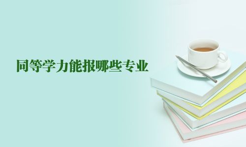 同等学力能报哪些专业