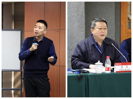 北京大学杨一（左）、中国人民大学崔军（右）