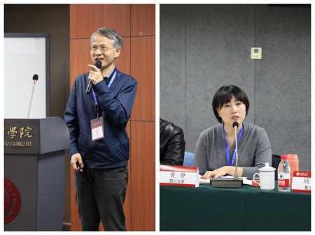 浙江大学钱文荣（左）、四川大学黄静（右）