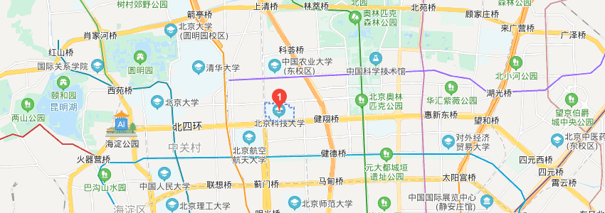 北京科技大学学校地图