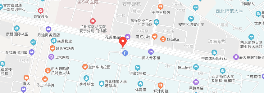 西北师范大学学校地图