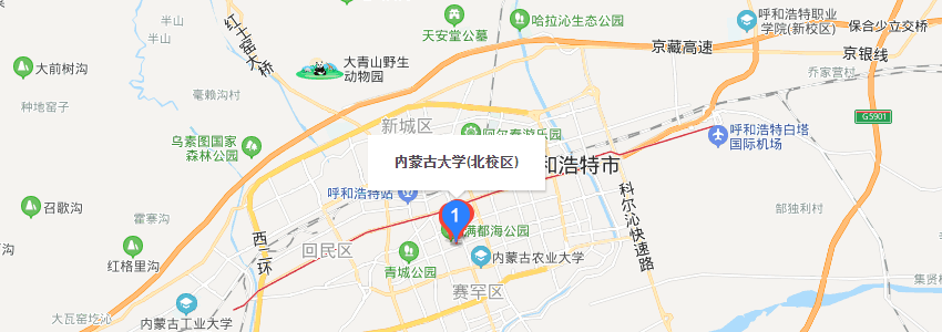 内蒙古大学学校地图