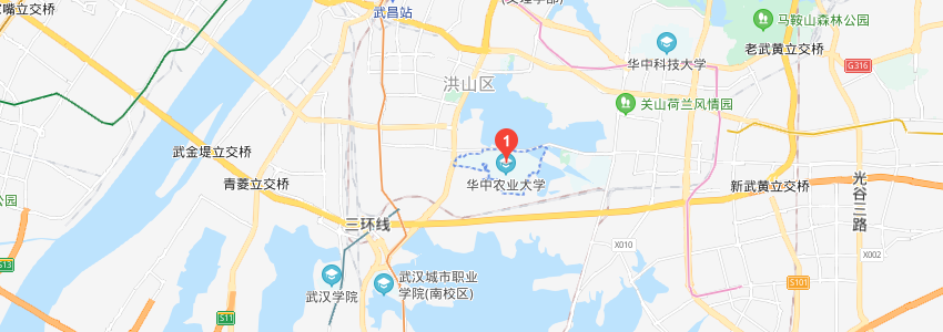 华中农业大学学校地图