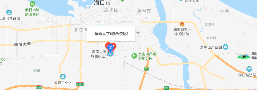 海南大学城西校区地图图片