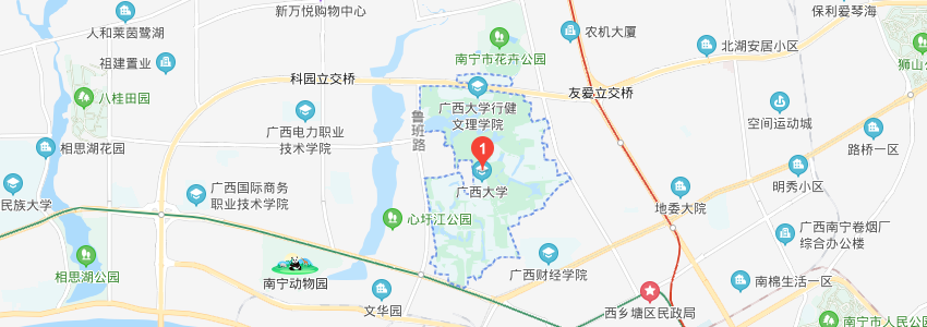 广西大学学校地图