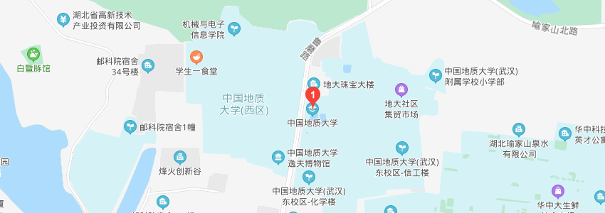 中国地质大学(武汉)学校地图
