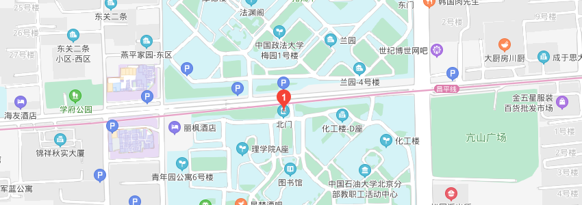 中国石油大学(北京)学校地图