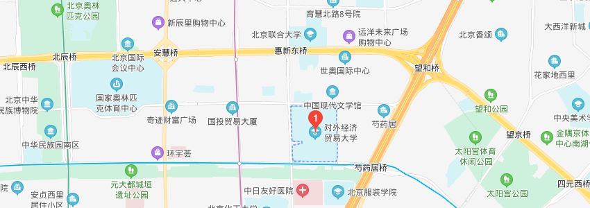 对外经济贸易大学学校地图