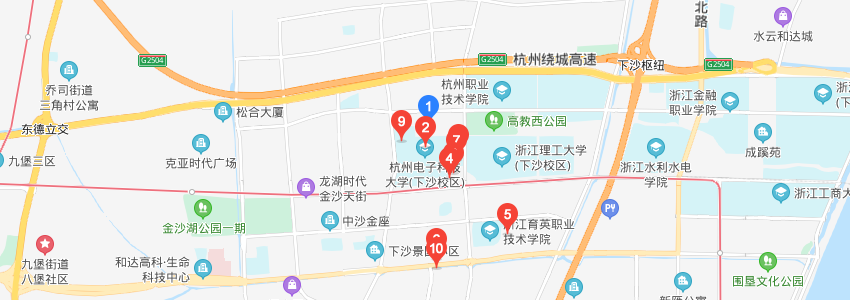 杭州电子科技大学学校地图