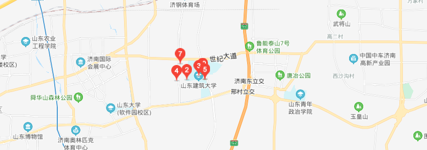 山东建筑大学全景地图图片