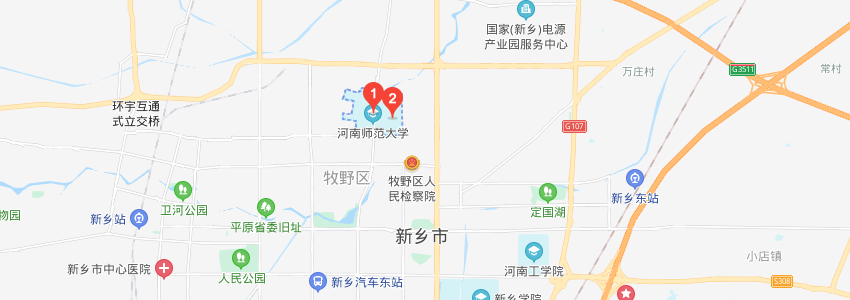 河南师范大学地图高清图片