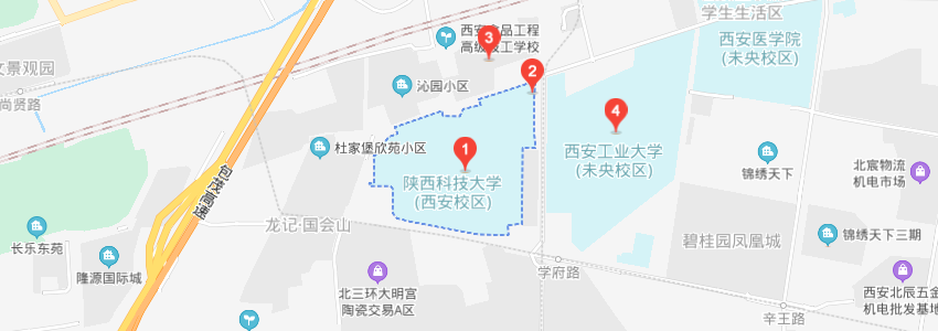 陕西科技大学校园地图图片