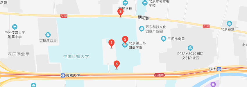 北京第二外国语学院学校地图