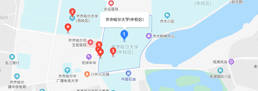 齐齐哈尔大学学校地图