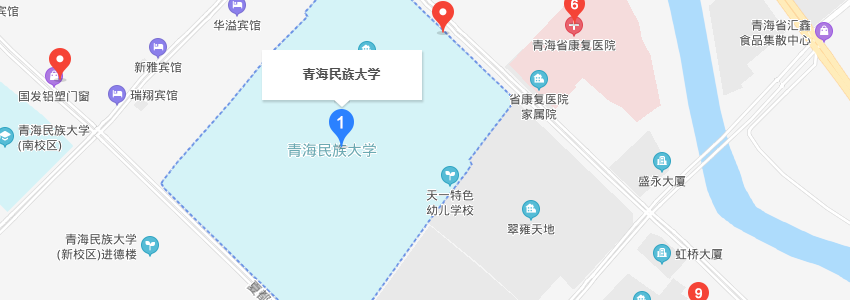 青海民族大学学校地图