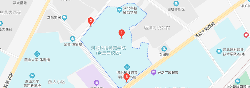 河北科技师范学院地图图片