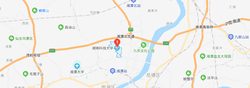 湖南科技学院地图全景图片