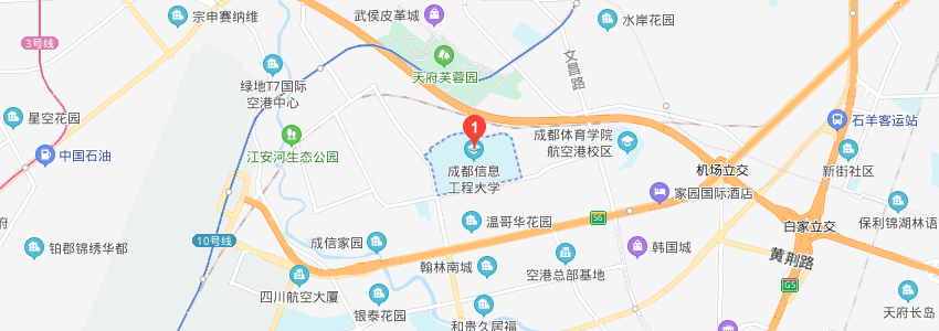 成都信息工程大学学校地图