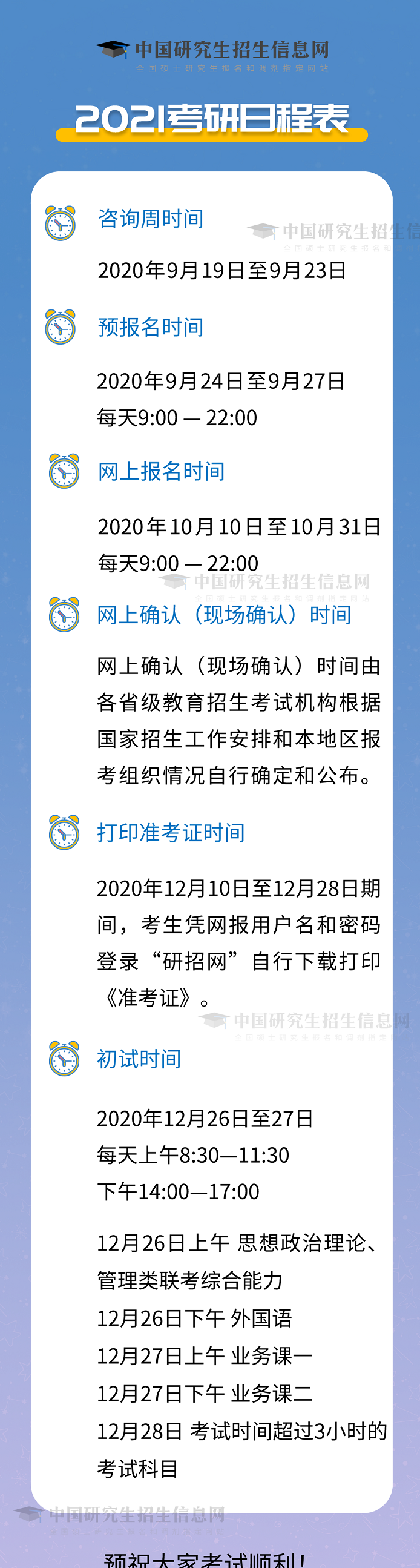 定了！教育部已经公布2021年考研时间（12月26日至27日）