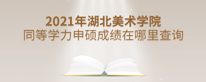 2021年湖北美术学院同等学力申硕成绩在哪里查询