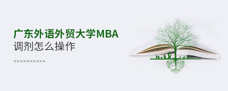 广东外语外贸大学MBA调剂怎么操作