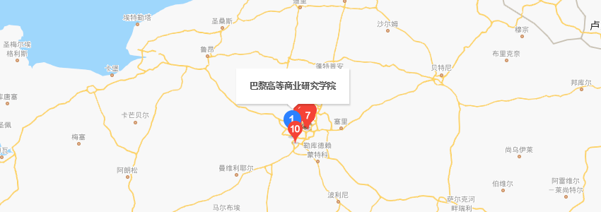 英赛克高等商学院学校地图