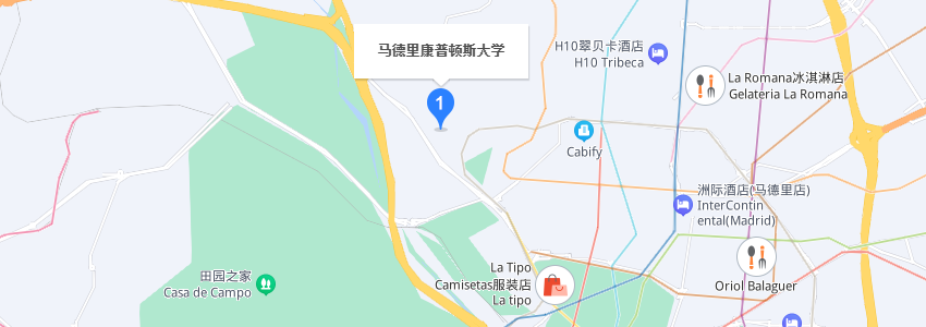 西班牙马德里康普顿斯大学学校地图