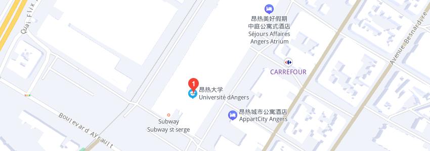 法国昂热大学学校地图
