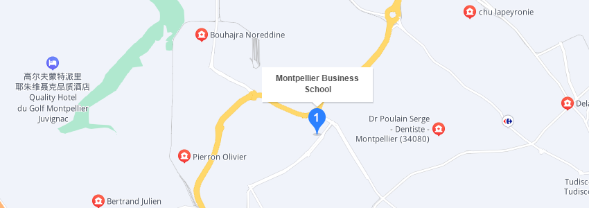 法国蒙彼利埃高等商学院学校地图