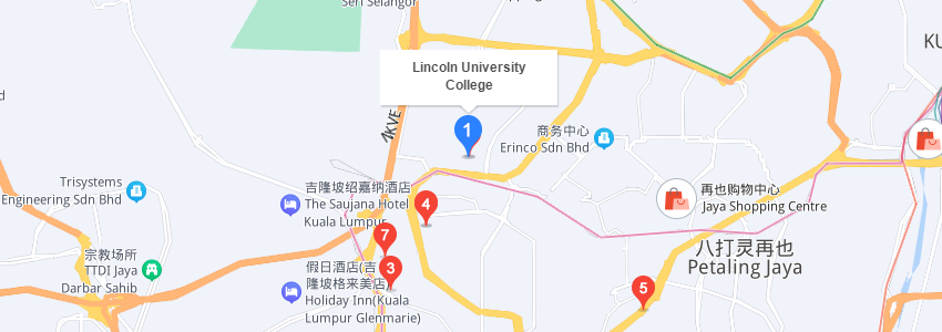 马来西亚林肯大学学院学校地图