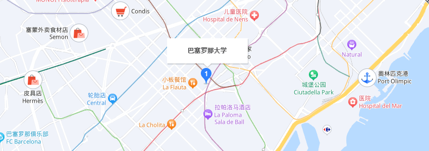 西班牙巴塞罗那大学学校地图