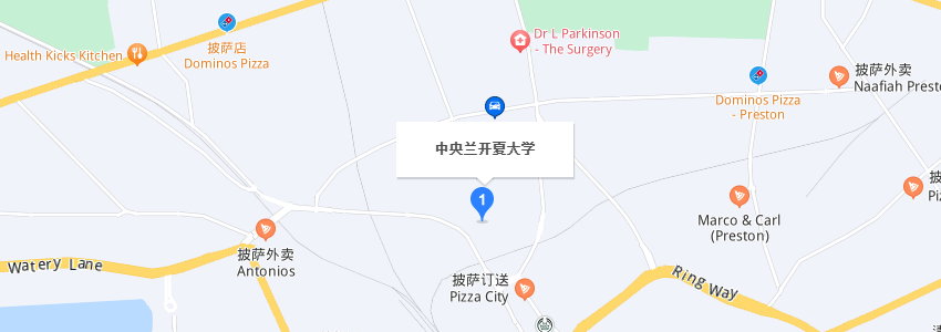 中央兰开夏大学学校地图