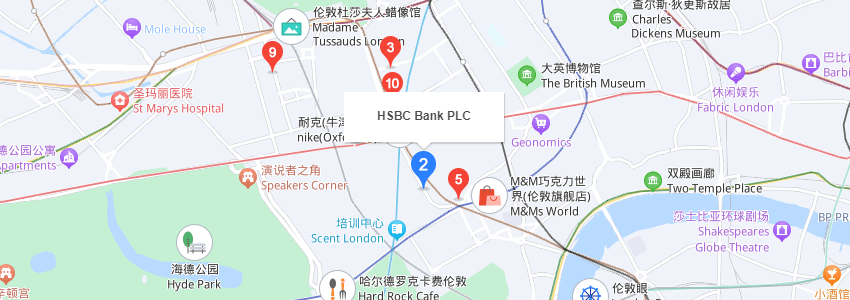 伦敦银行与金融学院学校地图